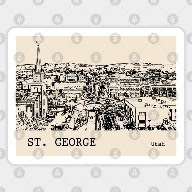St. George Utah Sticker by Lakeric